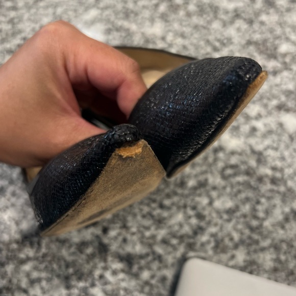 Jimmy Choo London Black Snake Embossed Heels Size 37 - Picture 4 of 13